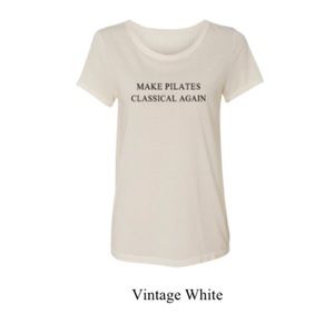 The Apolitical Tee in vintage white